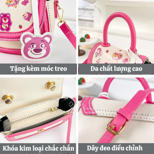 Túi tự đan S&B Handmade hình hoạt hình kitty dễ thương  da pu có video hướng dẫn làm quà tặng bạn gái