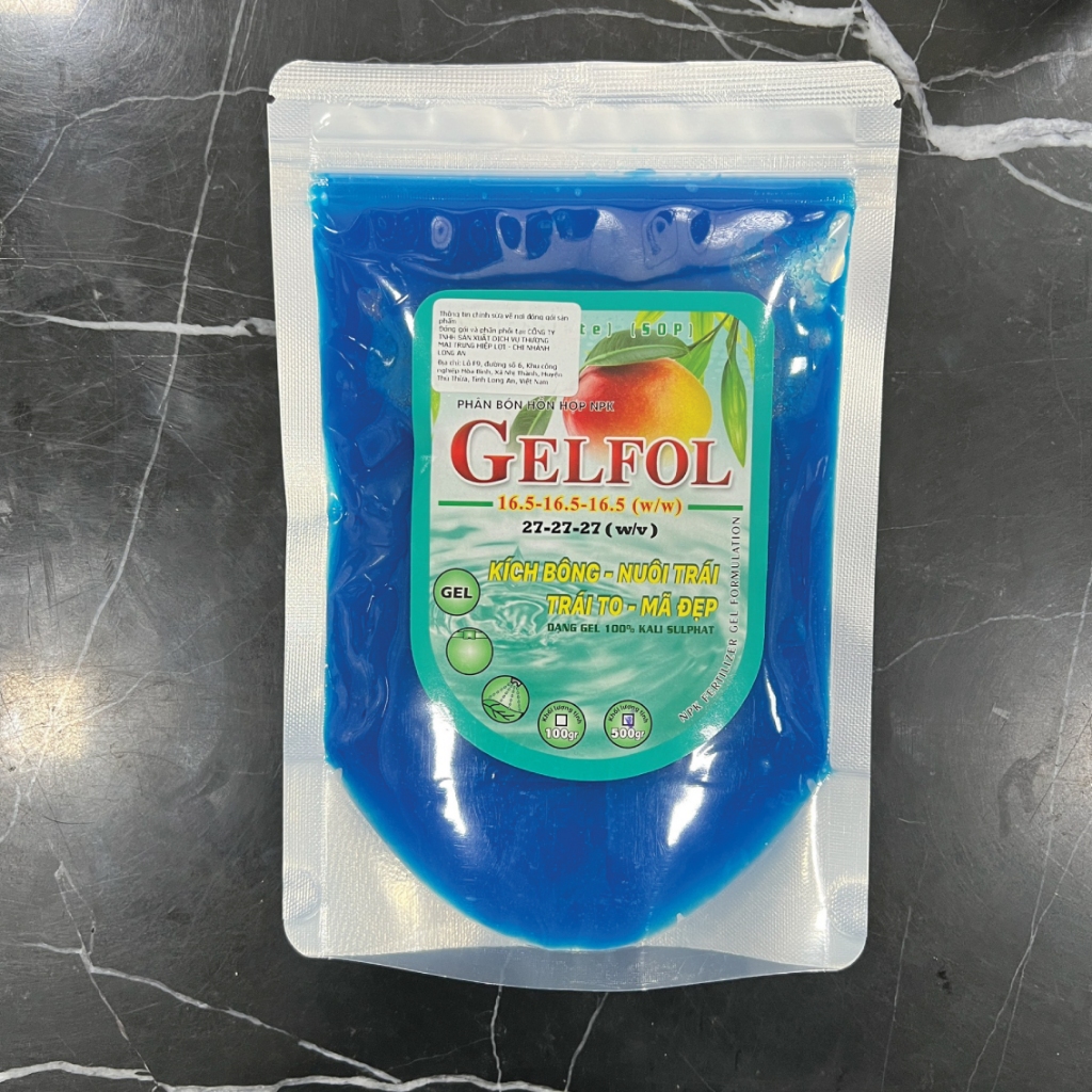 Phân Bón Gel đậm đặc GELFOL 27-27-27 Kích thích trái siêu to, phục hồi toàn diện