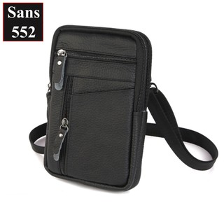 Túi đeo trước ngực bụng Sans552 bán hàng đựng tiền điện thoại dã ngoại chéo mini nhỏ gọn da chống nước nam nữ unisex