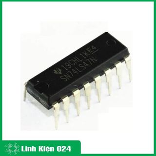 Ic chức năng 74LS47 điều khiển led 7 đoạn bằng mã BCD to 7-segment Decoder/Driver DIP16