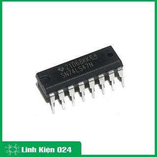 Ic chức năng 74LS47 điều khiển led 7 đoạn bằng mã BCD to 7-segment Decoder/Driver DIP16