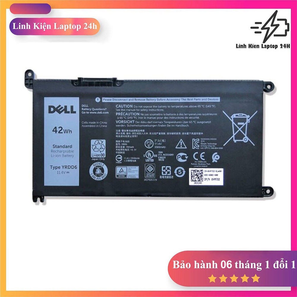 Pin Laptop Dell Inspiron 14 3480 5481 5482 5490 5493 5498, 15 3580 3582 3590 3593 3793 3583 5582 5590 5593 5598 7586