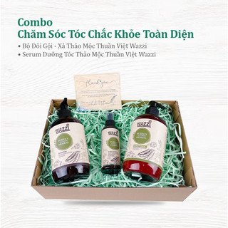 Combo Chăm Sóc Tóc Toàn Diện Từ Thiên Nhiên (Gội Xả Thảo Mộc - Serum Thảo Mộc)