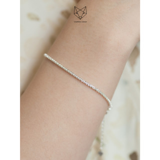 Lắc Tay Bạc Nữ Cáo Bạc Jewellery - Dây xù bắt sáng lấp lánh, phù hợp làm quà tặng xinh xắn cho bạn gái