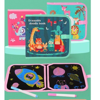 Sổ vẽ xoá được cho bé kèm 6 bút siêu tiện lợi với kích thước nhỏ gọn dễ mang ra ngoài