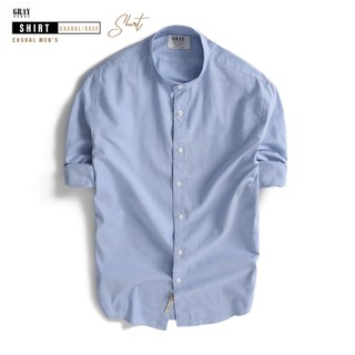 Áo Sơ Mi Nam Dài Tay Cổ Tàu (6 màu) GRAYHOMME linen kẻ sọc cá tính chất vải đũi thoáng mát - TB130