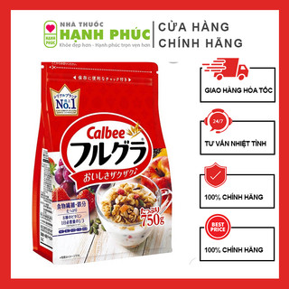 Ngũ Cốc Trái Cây Calbee Gói Đỏ Vị Ngon Tuyệt Gói 800g- Nhật Bản- Mẫu mới 750g