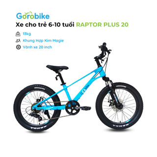 Xe đạp thể thao Raptor Plus 20 Gorobike - bánh 20 inch cho trẻ 6 đến 10 tuổi