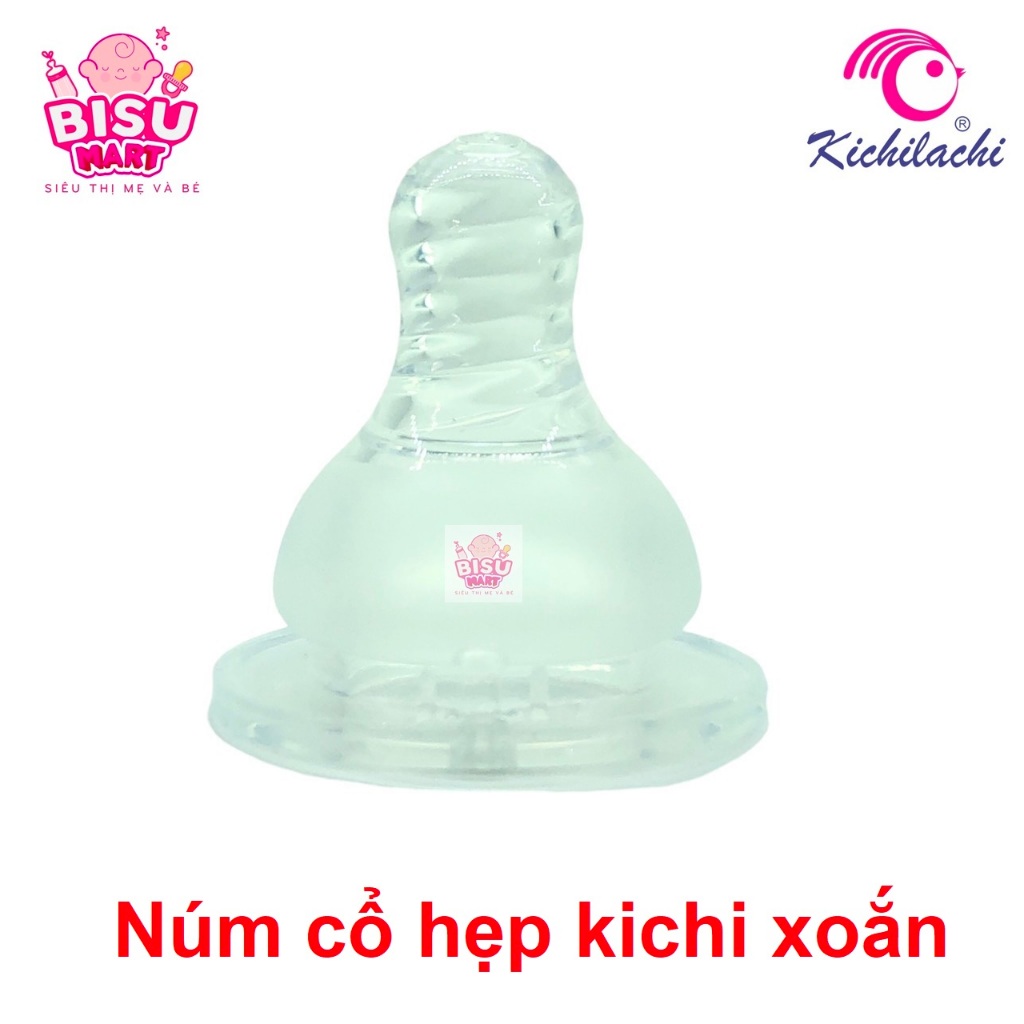 Núm vú cổ hẹp silicon siêu mềm KICHI Size S, M, L, Y