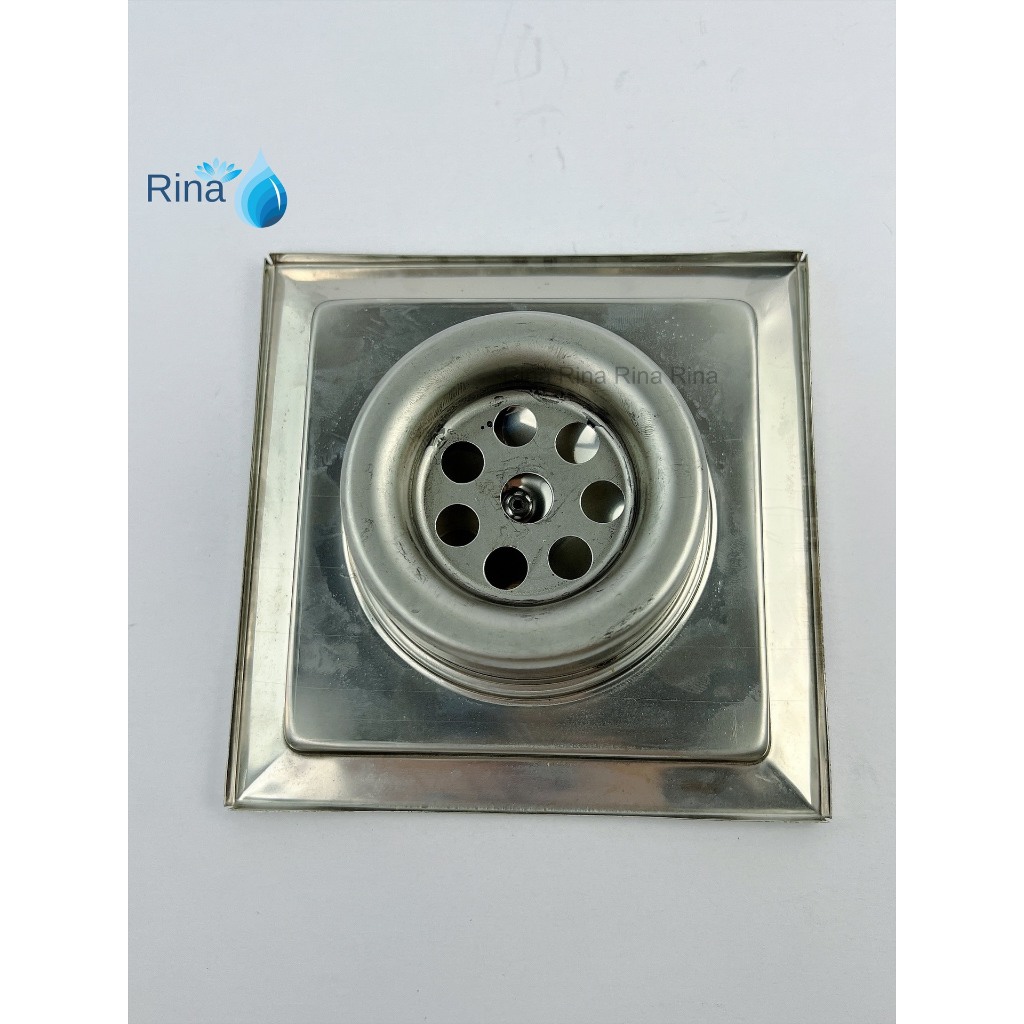 Hố ga thoát sàn chống hôi inox mỏng Rina LR05 mỏng 1T2, 1T5, 2T  Phễu thoát nước sàn nhà tắm