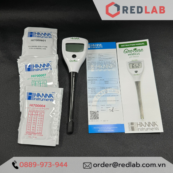 Bút Đo pH Trong Thủy Canh GroLine - Hanna - HI98115
