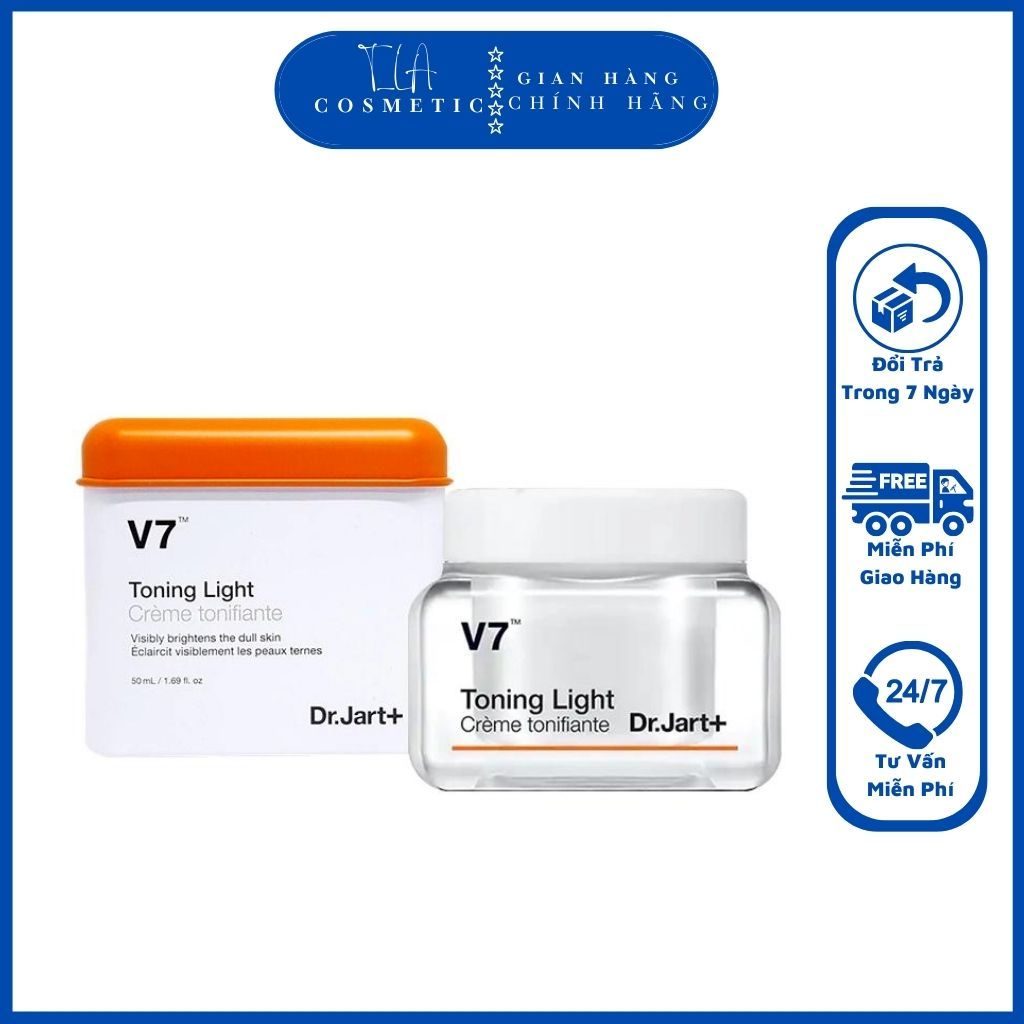 Kem V7 Toning Light Dr.Jart+ kem dưỡng trắng da bật tone và mờ thâm mẫu mới 50ml