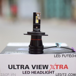 [LEDT2 ISOP] Đèn pha LED Ultra View XTRA +250% chính hãng [Bảo hành 6 tháng]