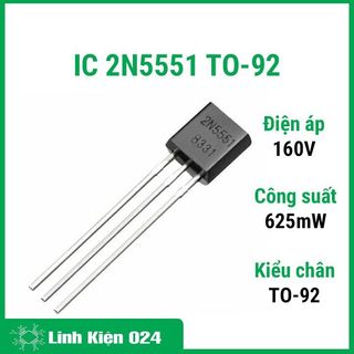 Sản phẩm 2N5551 5551 TO-92 0.6A/160V