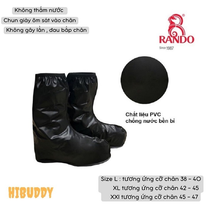 Bọc Giày Đi Mưa RANDO Boot Cover | Che Chở Đôi Giày Của Bạn