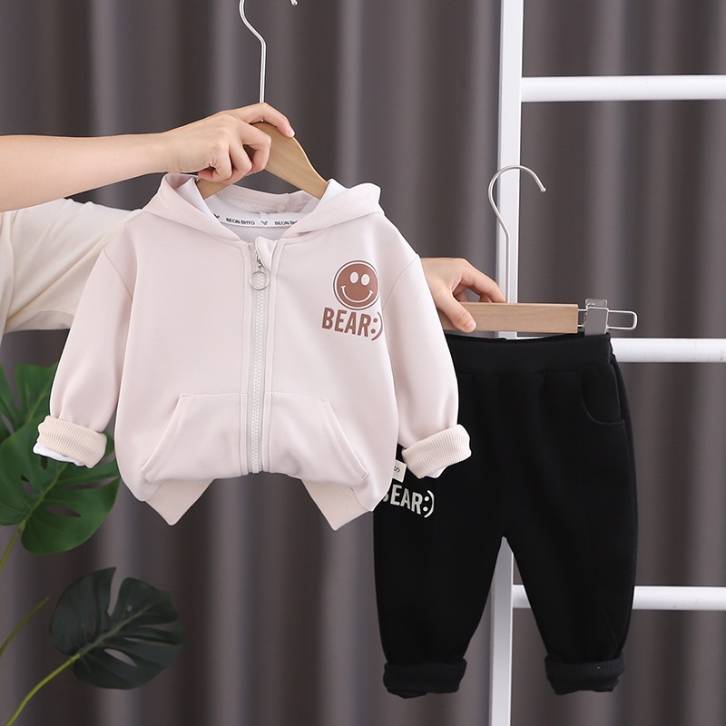 🔥 FLASH SALE 🔥 - Bộ quần áo trẻ em dài tay thu đông - nỉ bông giữ ấm nhẹ. Áo có mũ hoodie và khoá - XG019