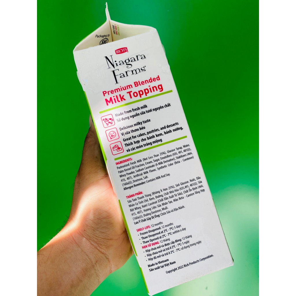 KEM SỮA NIAGARA FARMS