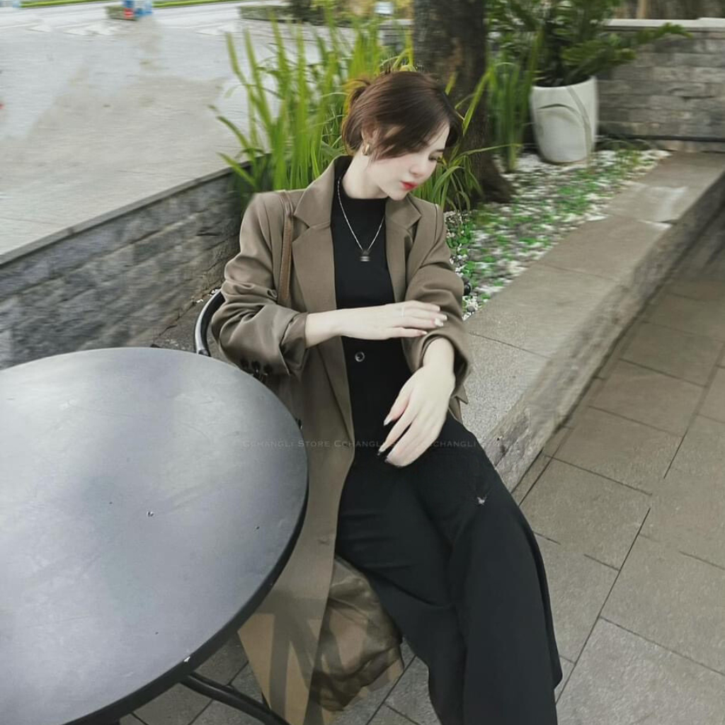 Áo khoác mangto nữ dáng dài 2 lớp, áo khoác nữ dáng dài chất xịn