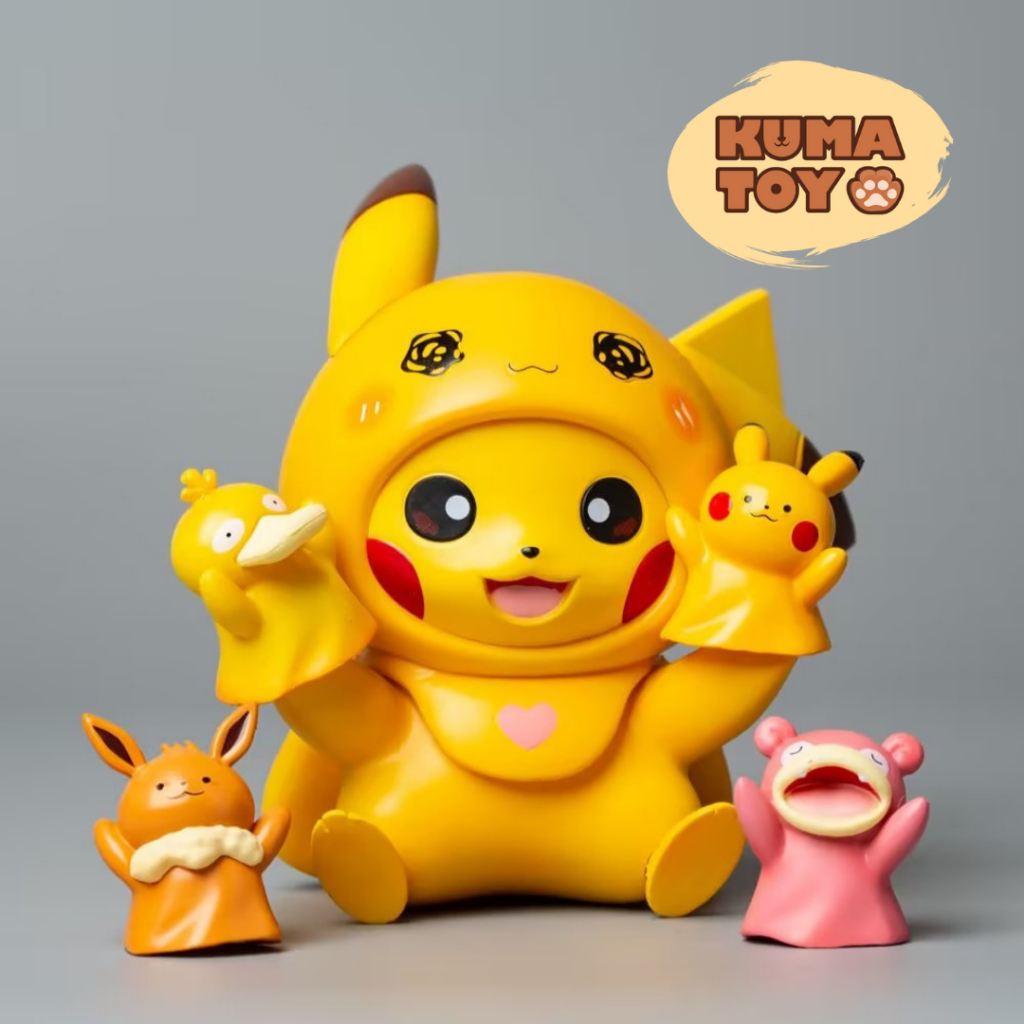 Mô hình Pikachu cao 11cm và Spyduck, Eevee, Slowpoke dễ thương - Figure Pokemon anime