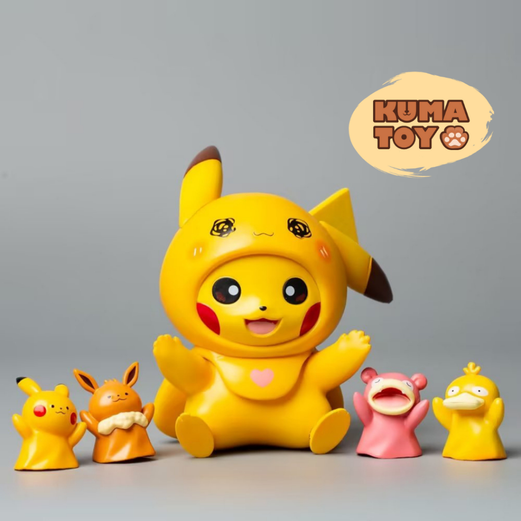Mô hình Pikachu cao 11cm và Spyduck, Eevee, Slowpoke dễ thương - Figure Pokemon anime