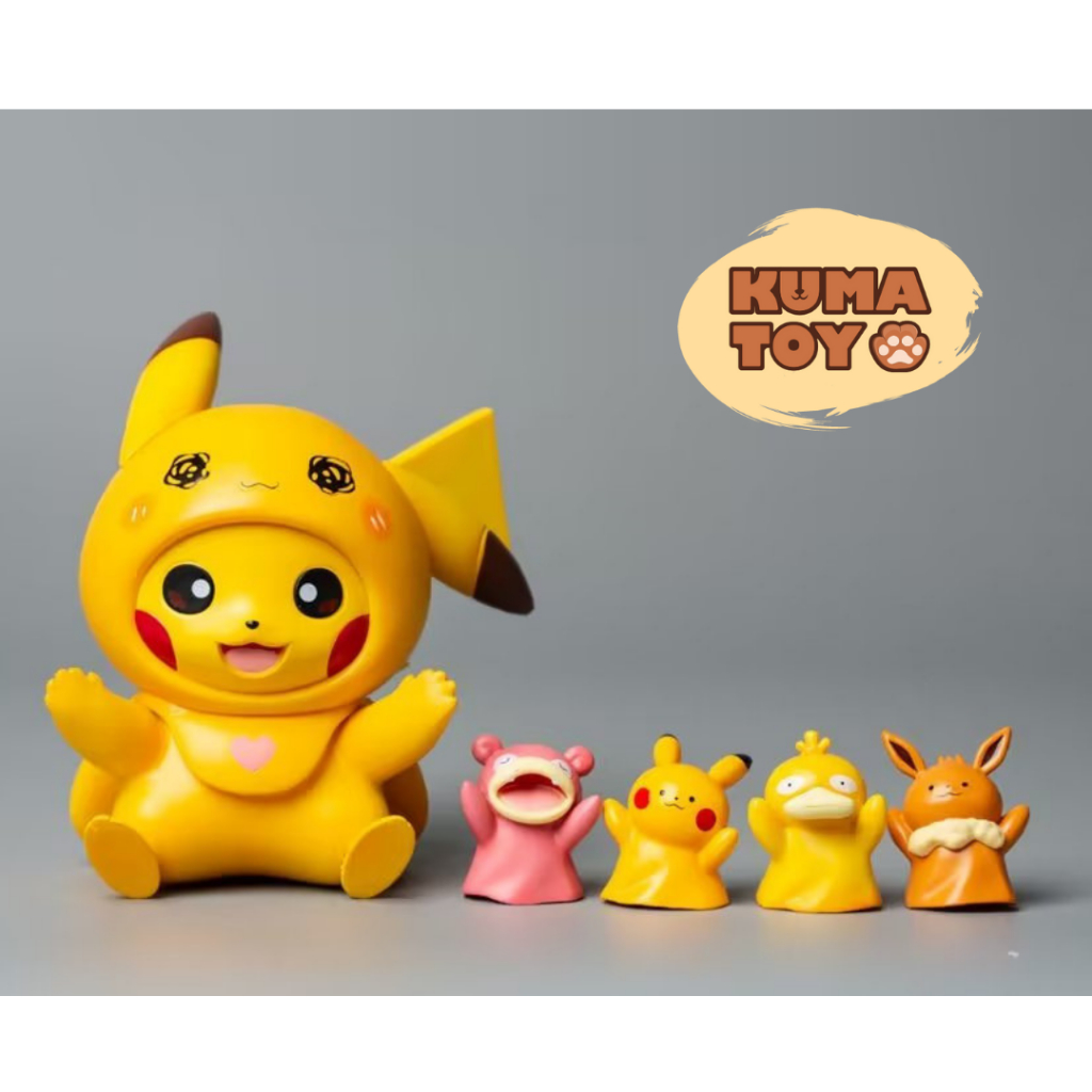 Mô hình Pikachu cao 11cm và Spyduck, Eevee, Slowpoke dễ thương - Figure Pokemon anime