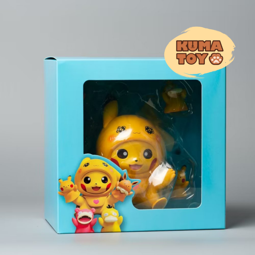 Mô hình Pikachu cao 11cm và Spyduck, Eevee, Slowpoke dễ thương - Figure Pokemon anime