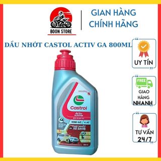 Dầu nhớt castrol activ xe ga 10w - 40 , dầu máy castrol activ scooter 800ml hàng chuẩn chính hãng. boon store