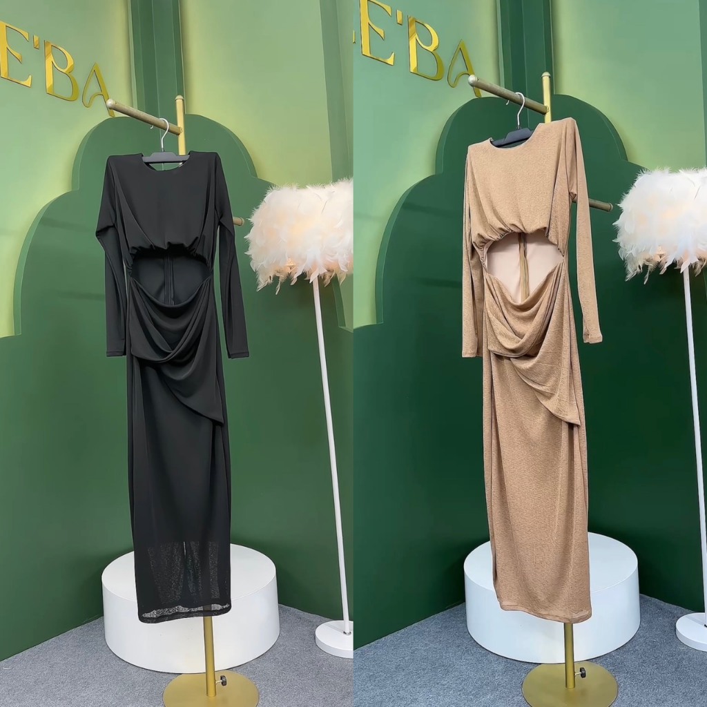 Đầm body dự tiệc tay dài 2 lớp tôn dáng sang trọng D36 Ceba Boutique
