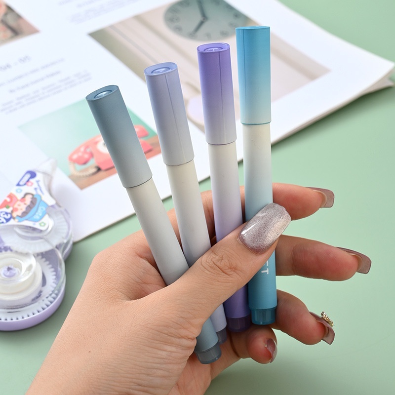 Set bút dạ quang, bút ghi nhớ 4 màu Gradual, đánh dấu highlight pastel Gooo ngòi mềm cho học sinh, sinh viên