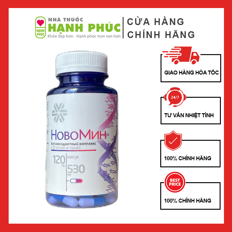 Viên Uống Chống Oxy Hóa, Phục Hồi Tế Bào NOVOMIN Formula 4 Siberia, Hàng Chính Hãng, Date Mới