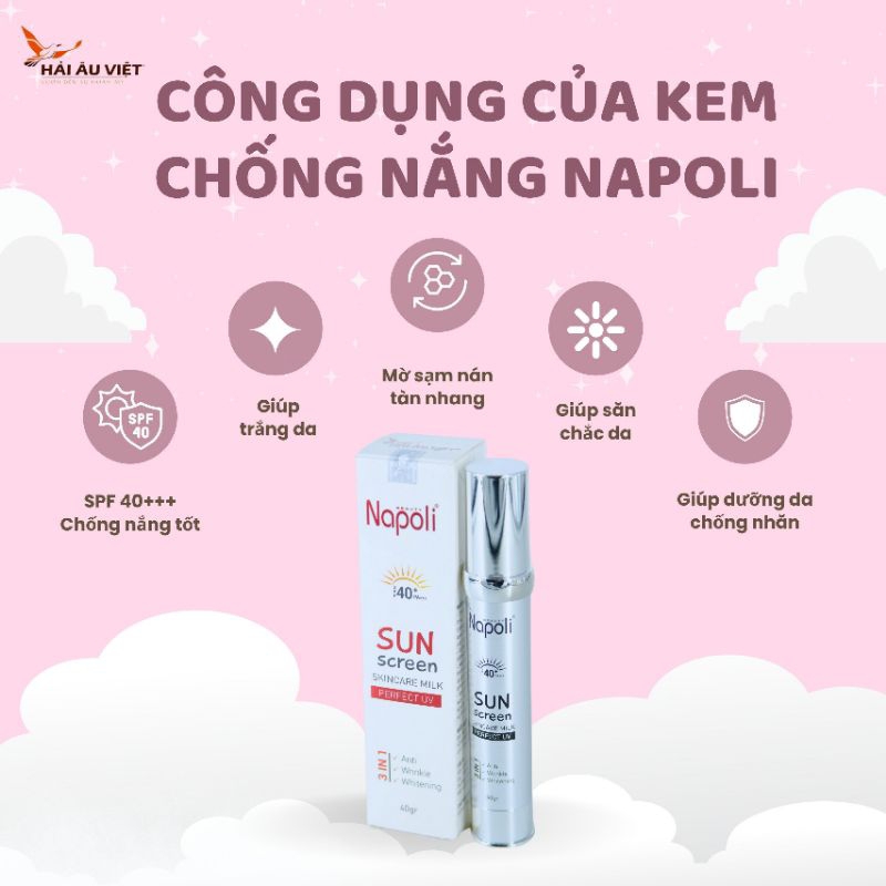 KEM CHỐNG NẮNG PHÂN TỬ NƯỚC NAPOLI
