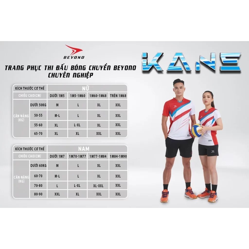 Bộ Quần Áo Bóng Chuyền Nam Beyono Kane 2023,Áo bóng chuyền đẹp thoáng mát mới nhất