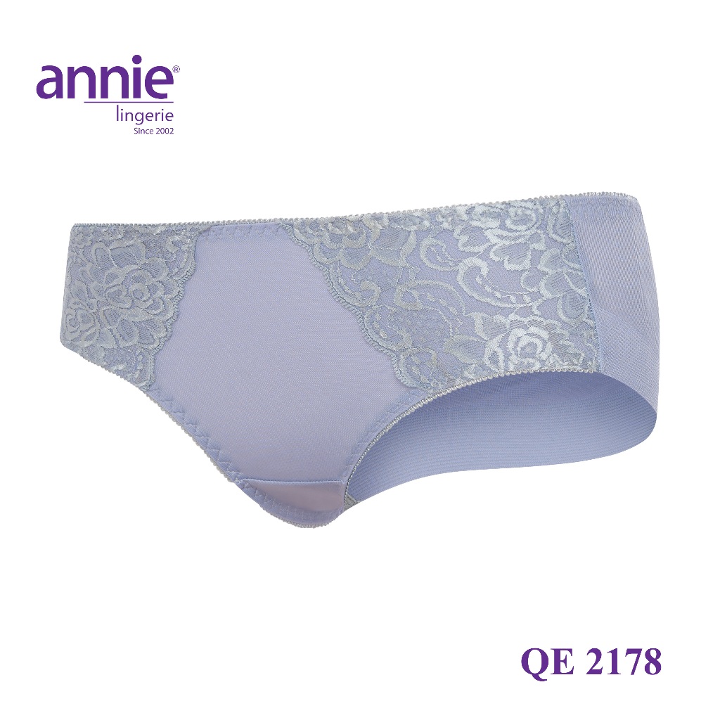 Combo 5 quần lót nữ không viền sau annie QE 2178 không vết hằn, co giãn 4 chiều, lưng thấp có ren, thoáng mát cả ngày