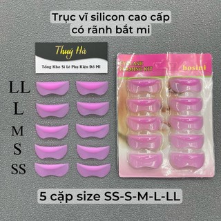 Trục vĩ uốn mi silicon 5 Cặp size (SS-S-M-L-LL) có rãnh tiện lợi_bắt mi siêu nhanh.siêu cong_THÚY HÀ