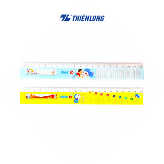 Thước kẻ 20cm nhựa cứng Thiên Long hình Doraemon dễ thương, có nhãn ghi tên, thích hợp với học sinh SR-011/DO