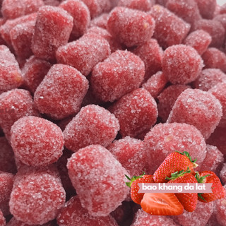 Kẹo Dâu Tây Bọc Đường Bảo Khang Hũ 500g - Đồ Ăn Vặt Đặc Sản Đà Lạt Ngon, Rẻ
