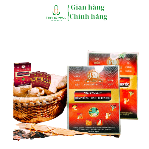 Dầu Gội Đen Tóc Shitinsof - Hán Phương Linh Chi (hộp 3 gói x 15ml)