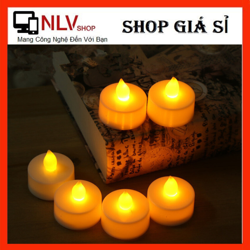 Nến điện tử led mini kèm sẵn pin, chất liệu nhựa, sử dụng trong lễ cưới, sinh nhật, lễ chùa, an toàn sử dụng, không cháy