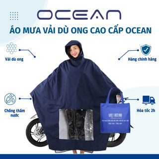 [TẶNG KÈM TÚI ĐỰNG] Áo mưa Vải Dù phủ bóng kính Viet Ocean - Hàng VN chất lượng cao