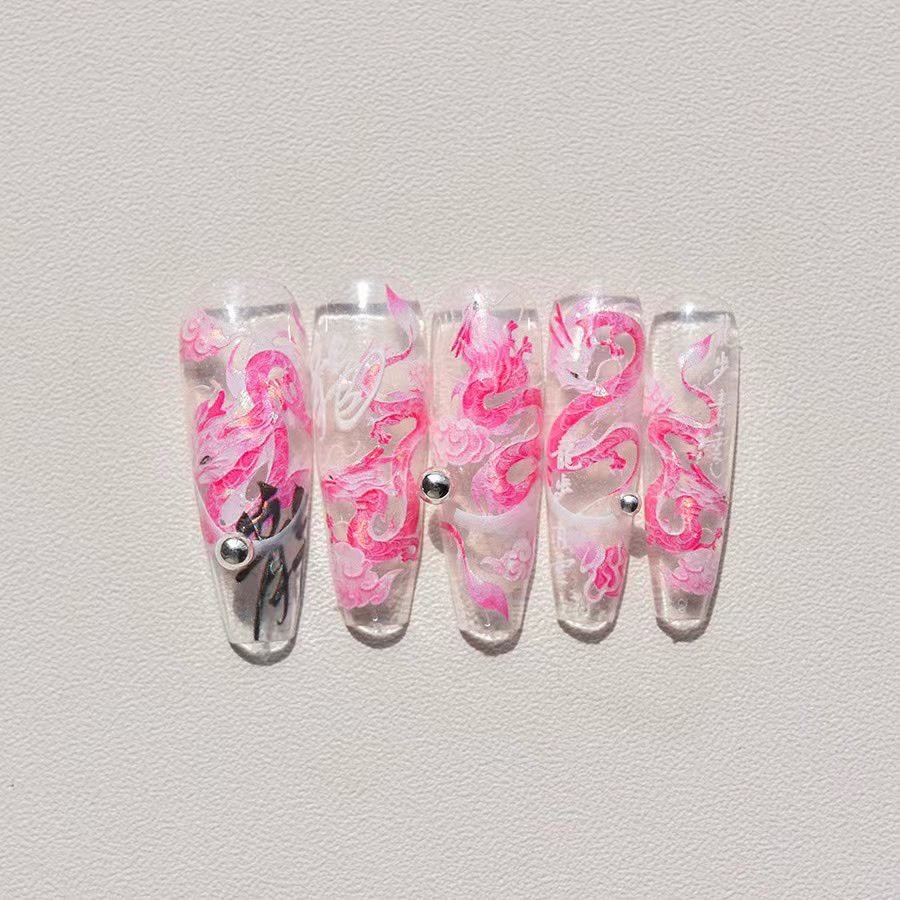 Sticker nail 5D lụa trang trí móng tay nail