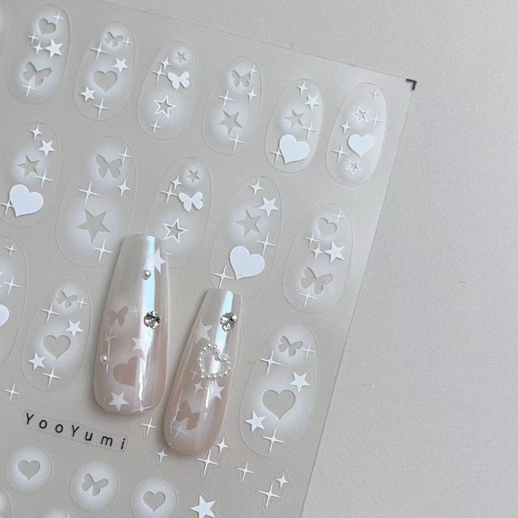 Sticker nail 5D lụa trang trí móng tay nail