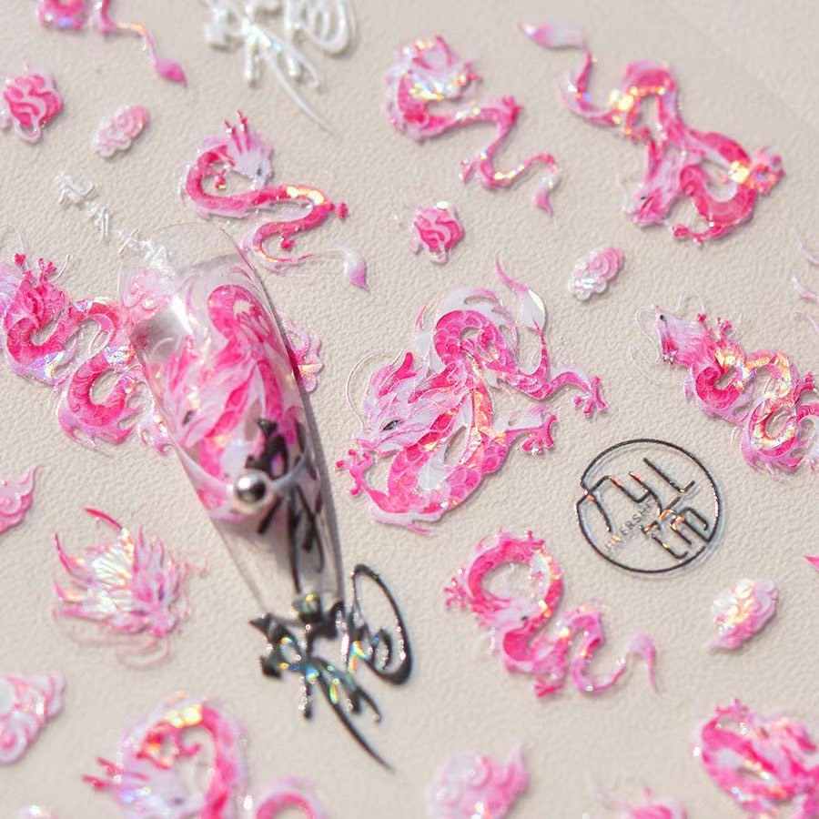 Sticker nail 5D lụa trang trí móng tay nail