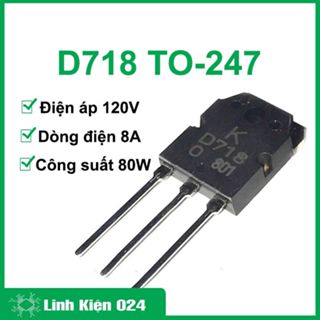 Sò Âm Thanh D718 TO-247 TRANS NPN 8A 120V hàng mới tiện lợi