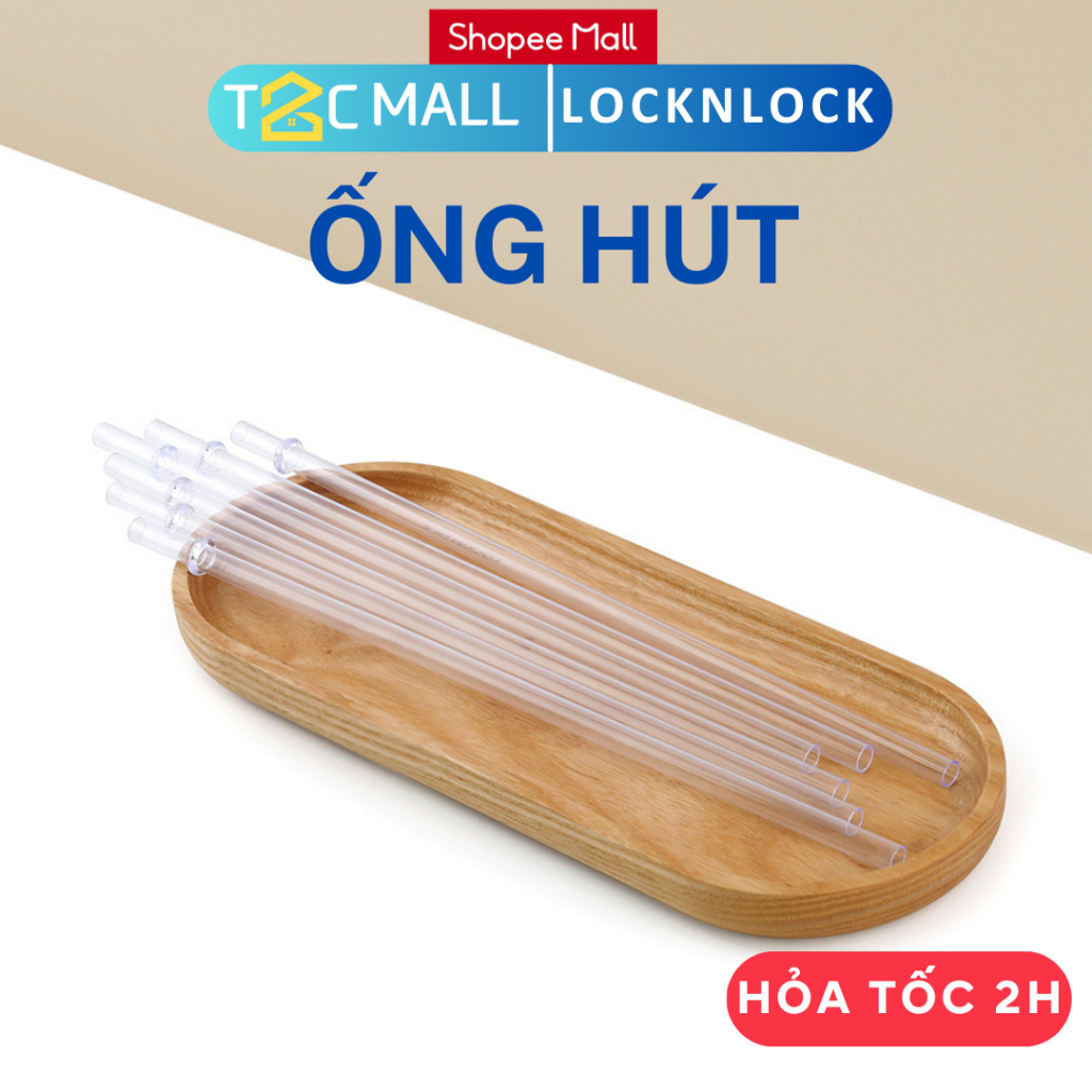 Ống Hút Nhựa Locknlock Đỏ Nhựa Pp Và Trong Suốt Nhựa As - Chịu Nhiệt, Có Thể Tái Sử Dụng Lhc002Stw , Hap507Stw - T2Cmall.