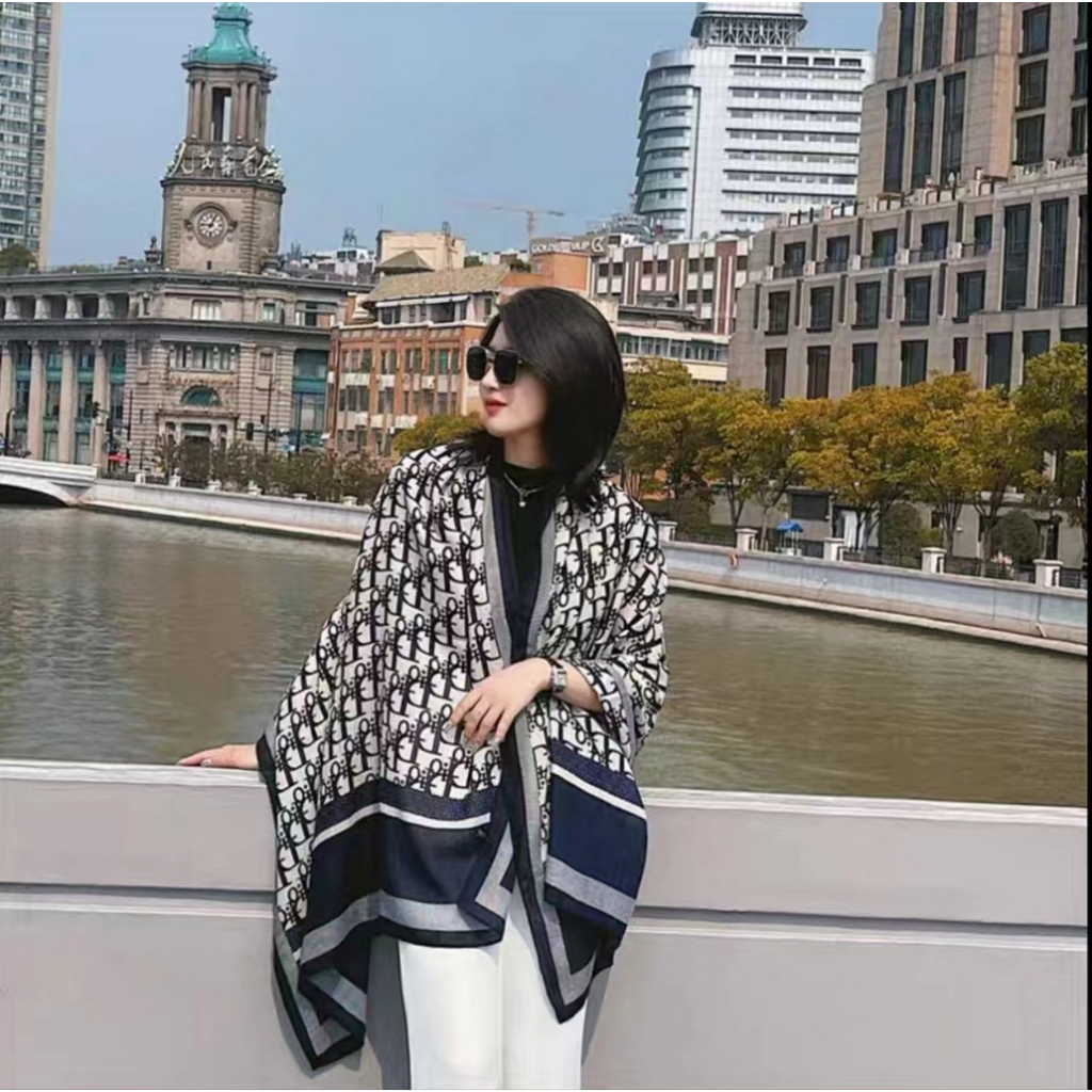 Khăn choàng lụa dài màu sắc 90x180cm thy thy store