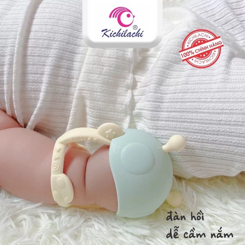 Gặm Nướu Cho Bé Silicon Hình Nấm Kichilachi Kèm Hộp Đựng MINIBOO An Toàn Cho Bé