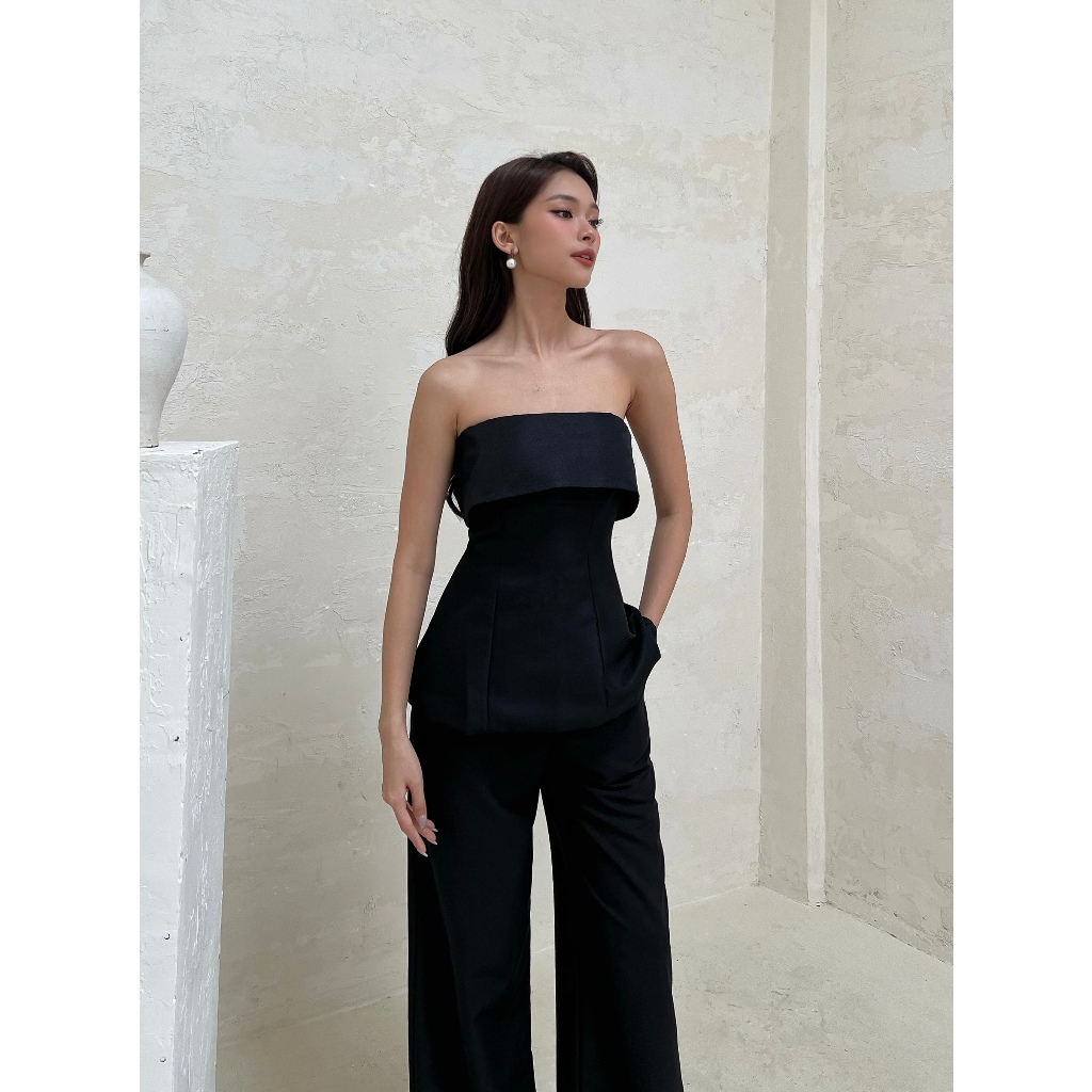 Áo Peplum Hai Dây Cúp Ngực Thời Trang Dự Tiệc Sang Trọng (không kèm tag hoa) BBSTORE'S -A2378