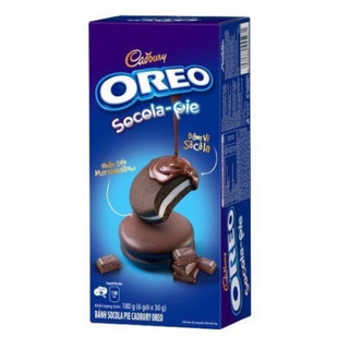 Bánh socola nhân dẻo marshmallow Cadbury oreo socola hộp 180g