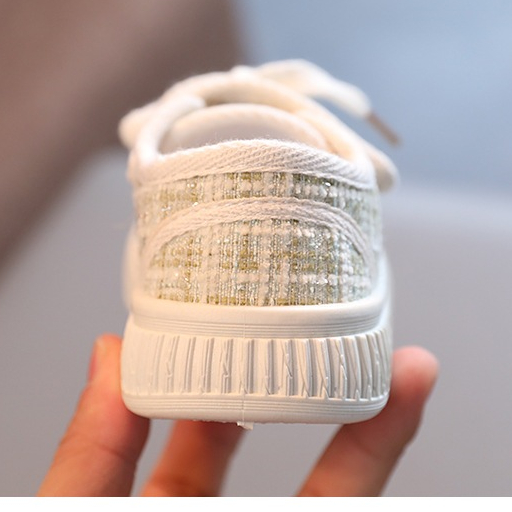 Giày thể thao bata cho bé trai bé gái dáng lười quai dán ngang thời trang và họa tiết gấu đáng yêu chất dạ