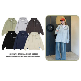 Áo hoodie zip nemints signature basic cotton 100% unisex nam nữ local brand